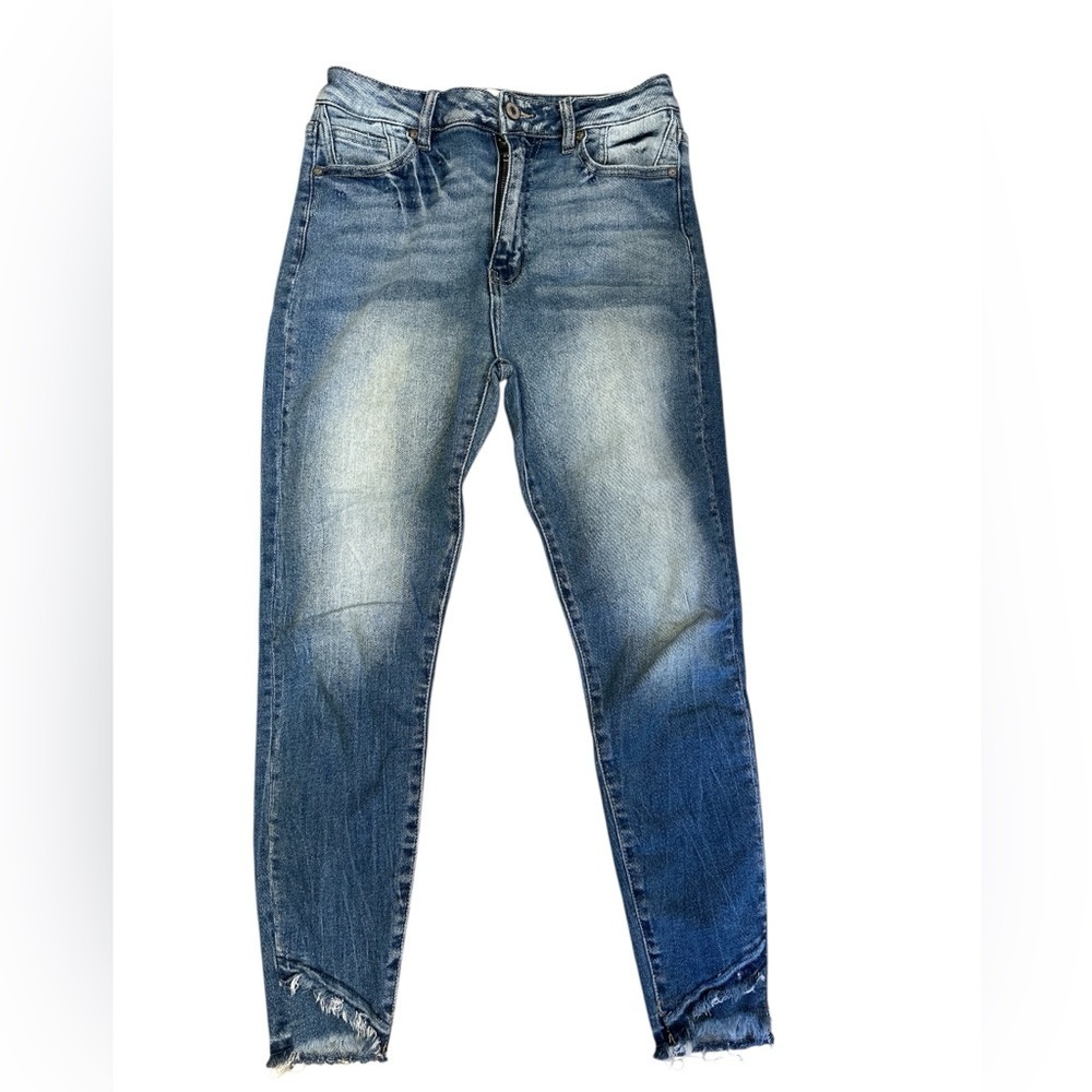 KanCan Skinny Jeans Womens Size 5/26 Raw Hem Denim